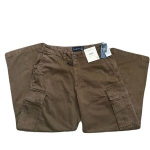 Abercrombie & Fitch Baggy Paratrooper Cargo Pants Brown 29x30 New With Tags